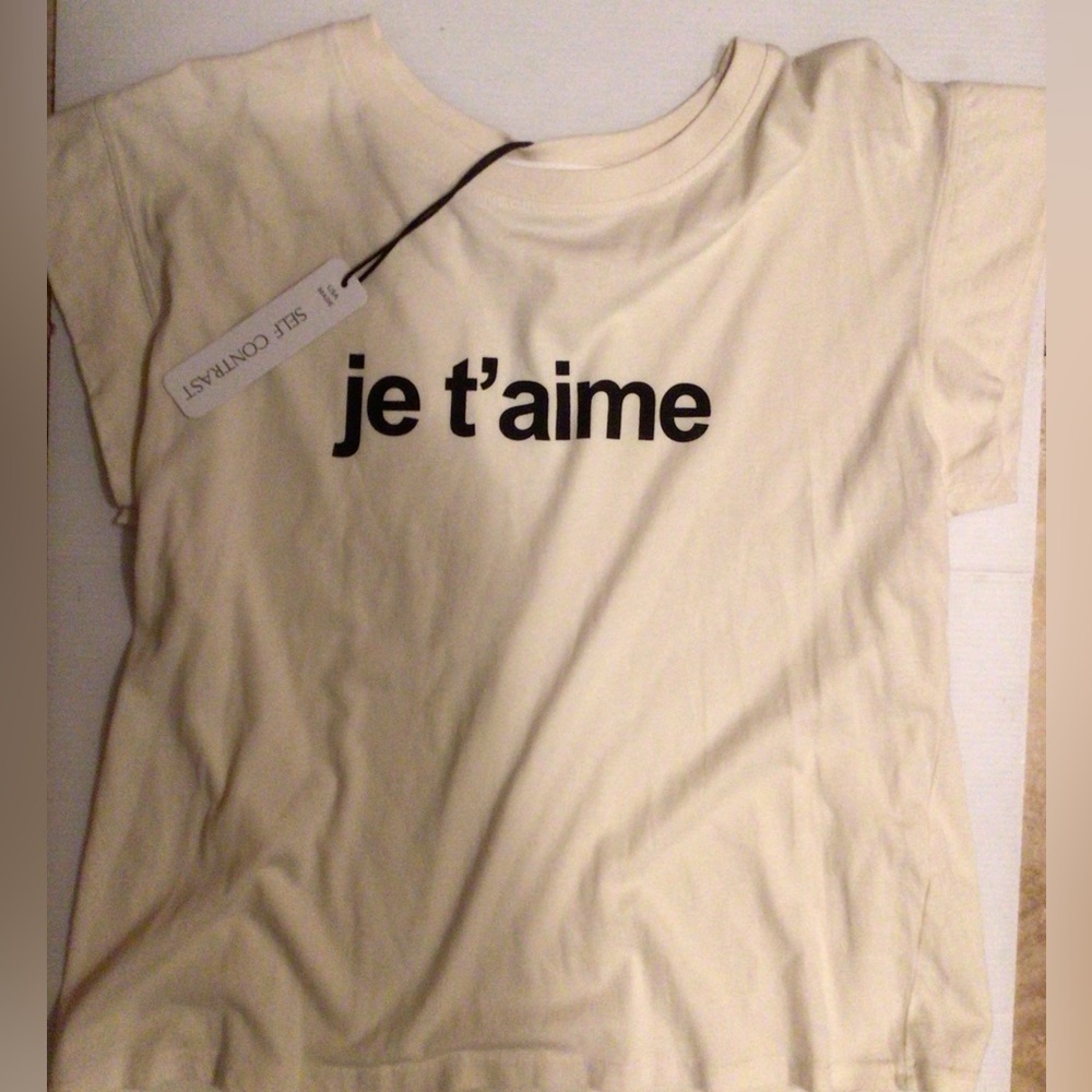 Saale Self Contrast Je t aime tee